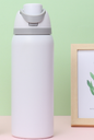 White 32oz 304 Stainless Steel Insulated Water Bottle - Dual-Drink Pop-Up Lid