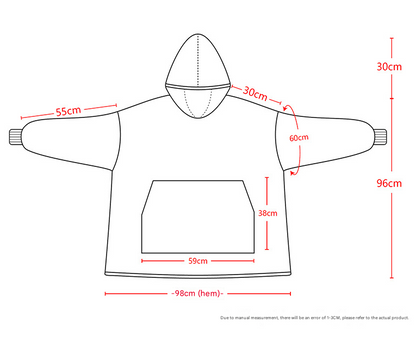 Pink Oversized Wearable Blanket Hoodie - Ultra Soft & Cozy Snuggle Pullover for Adults