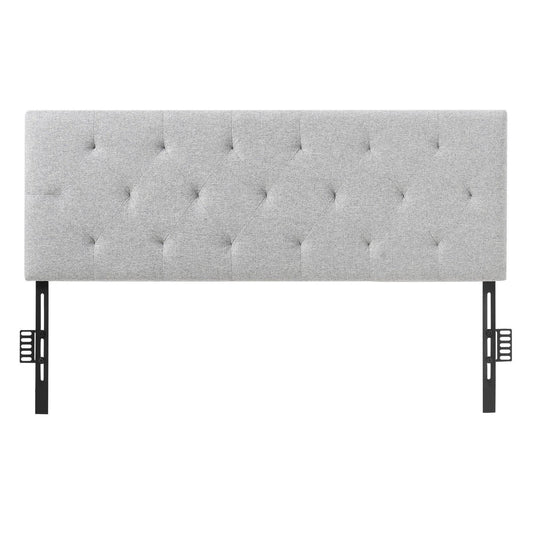 VEVOR Headboard, Full Size Headboard with Adjustable Height, Comfortable Diamond Tufted for Full Size Bed, W 56.3 x H（35.6-47.4）inches, Ideal for Bedroom, Hotel, Homestay, Dormitory, Light Grey - Mekamart Australia