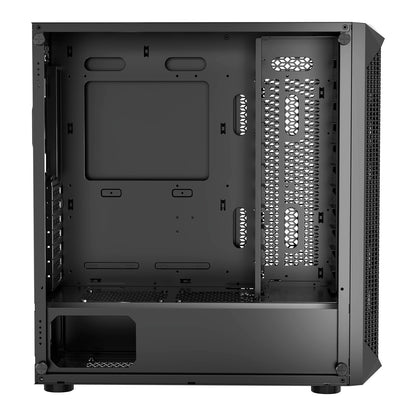 VEVOR PC Gaming Case, Mid-Tower, Computer Case with High-Airflow Tempered Glass Panel, Dust Filter, 4 x 120 mm Fans, Cable Management, for GPU up to 270 mm in Length, Compatible with ATX/M-ATX/ITX