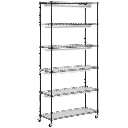 VEVOR Plant Stand with Grow Light 6 Tiers 180W 180 cm  Indoor Plant Grow Shelf