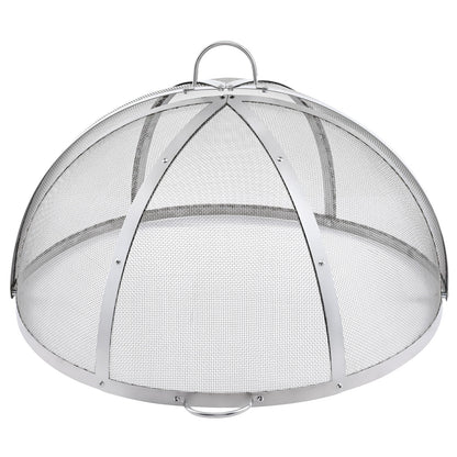 VEVOR Firepit Spark Screen Lid, 40" Diameter, Outdoor Firepit Ring Cover Round Accessories, Fire Pit Metal Cover, Easy-Opening Stainless Steel Fire Ring Covers for Outdoor Patio Fire Pits Backyard