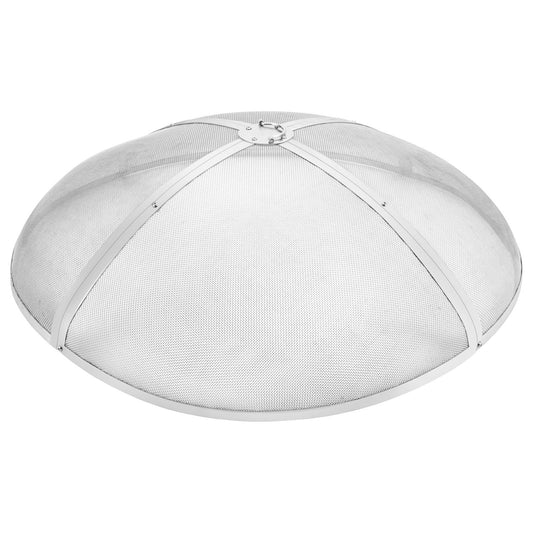 VEVOR Fire Pit Spark Screen Round 40", Reinforced Heavy Duty Steel Metal Cover, Outdoor Firepit Lid, Easy-Opening Top Screen Covers Round with Ring Handle for Outdoor Patio Fire Pits Backyard