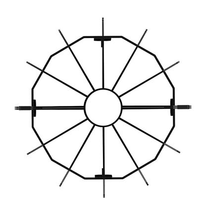 VEVOR Log Grate, 27 inch Heavy Duty Wheel Fire Grate with 6 Support Legs, Solid Powder-coated Steel Bars, Log Firewood Burning Rack Holder for Wood Stove and Outdoor Camping Fire Pit