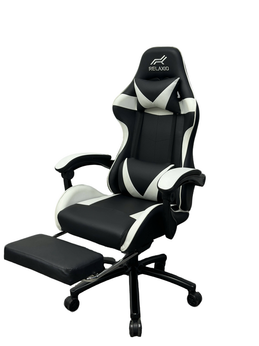 Gaming Chair With Headrest and Foot Rest - Red