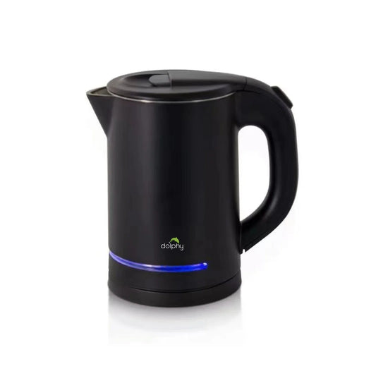 0.8L Electric Kettle Matt Black With Light Design - Mekamart Australia
