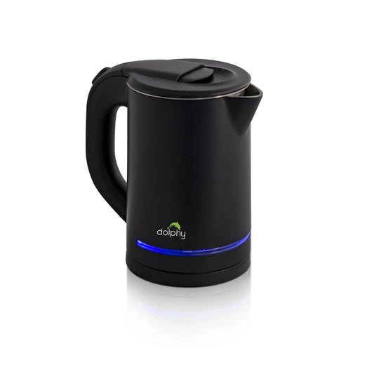 0.8L Electric Kettle Matt Black With Light Design - Mekamart Australia
