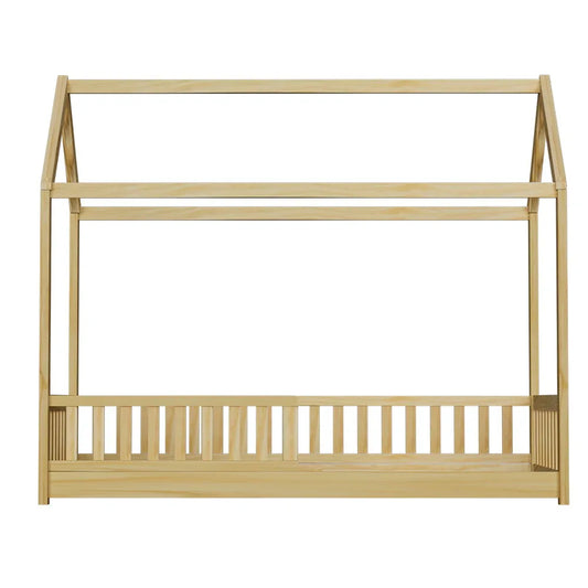 Artiss Bed Frame Wooden Kids House Frame Oak ROCK - Mekamart Australia