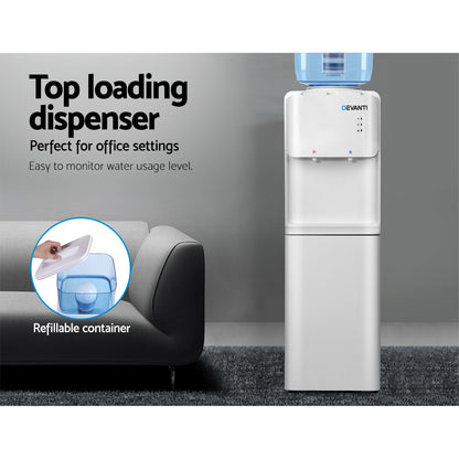 Devanti Water Cooler Dispenser Stand 22L Bottle White